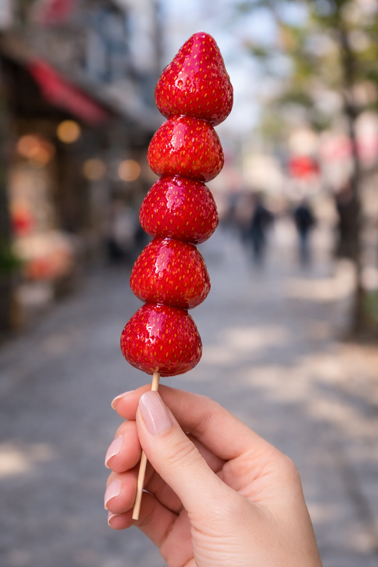 Strawberry Turtle Shell Crunch - Tanghulu Style