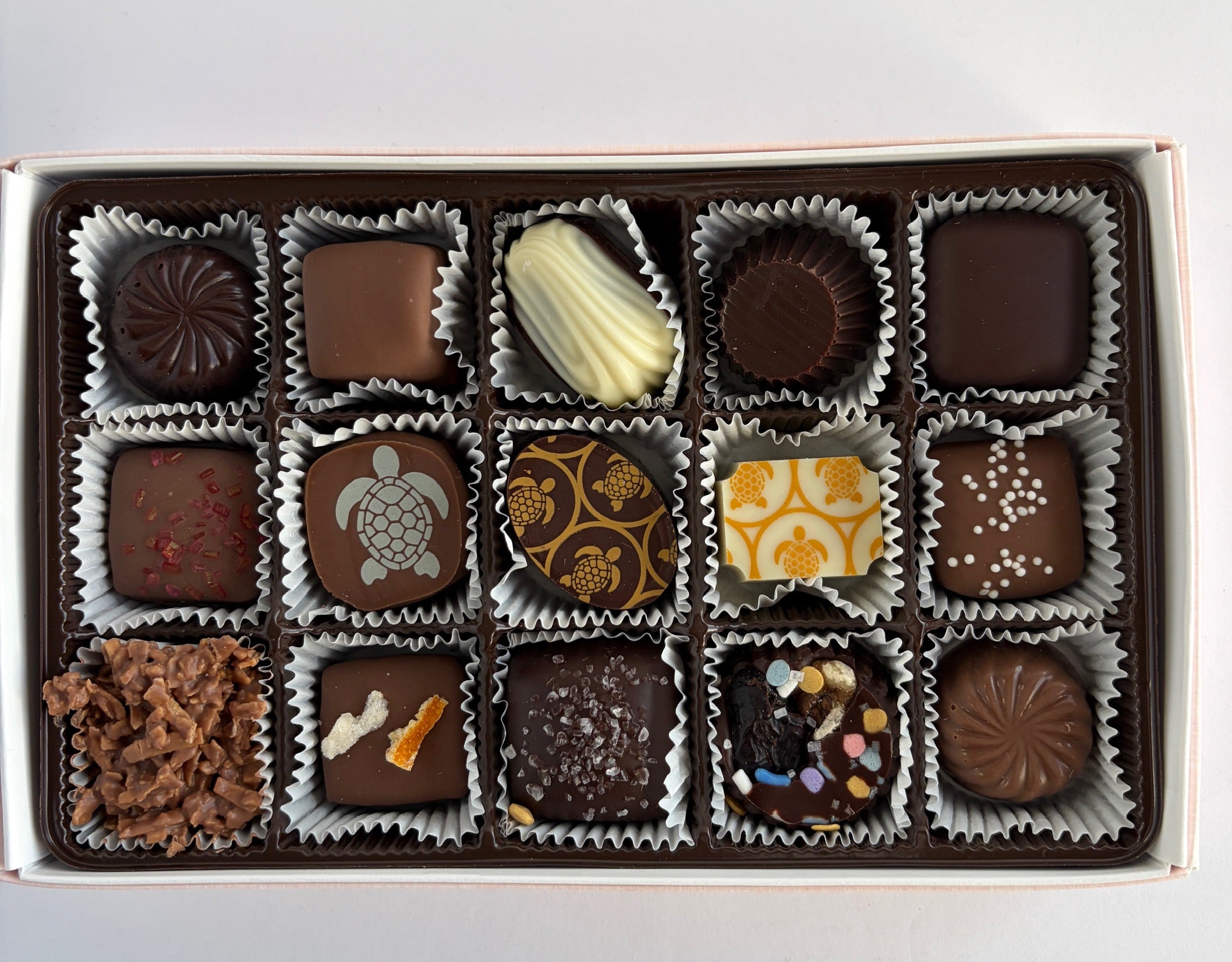 15-Count Assortment Box – Painted Turtle Chocolatier
